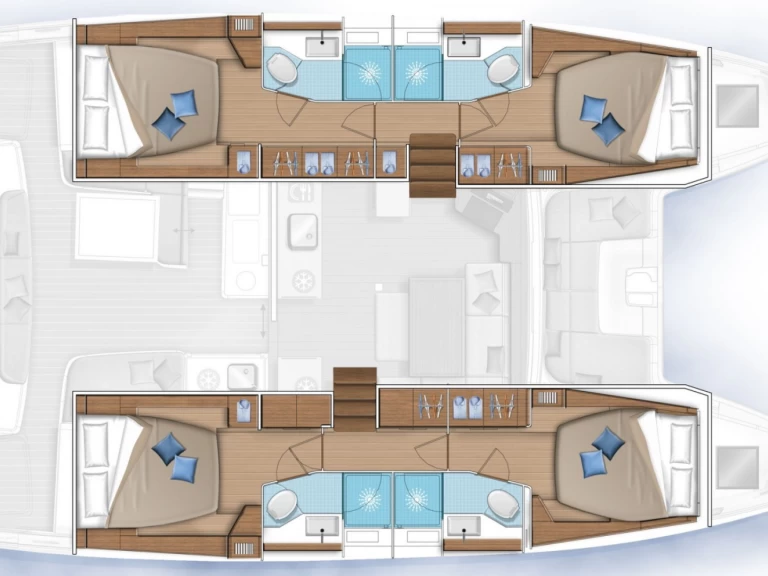 Bootverhuur Le Marin goedkoop Lagoon 46