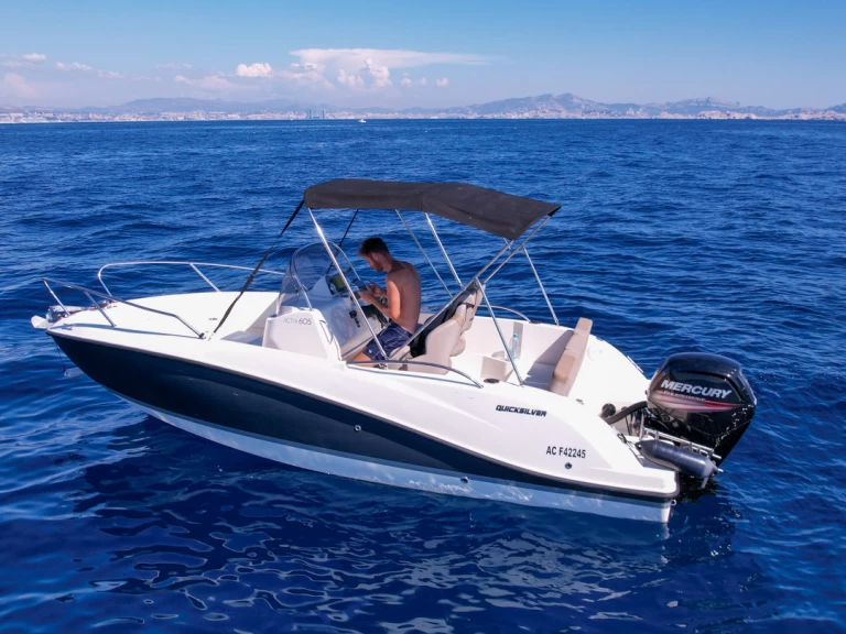 Verhuur Motorboot Quicksilver met vaarbewijs