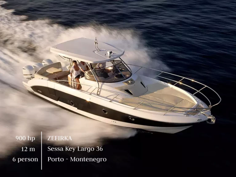 Bootverhuur Tivat goedkoop Key Largo 36