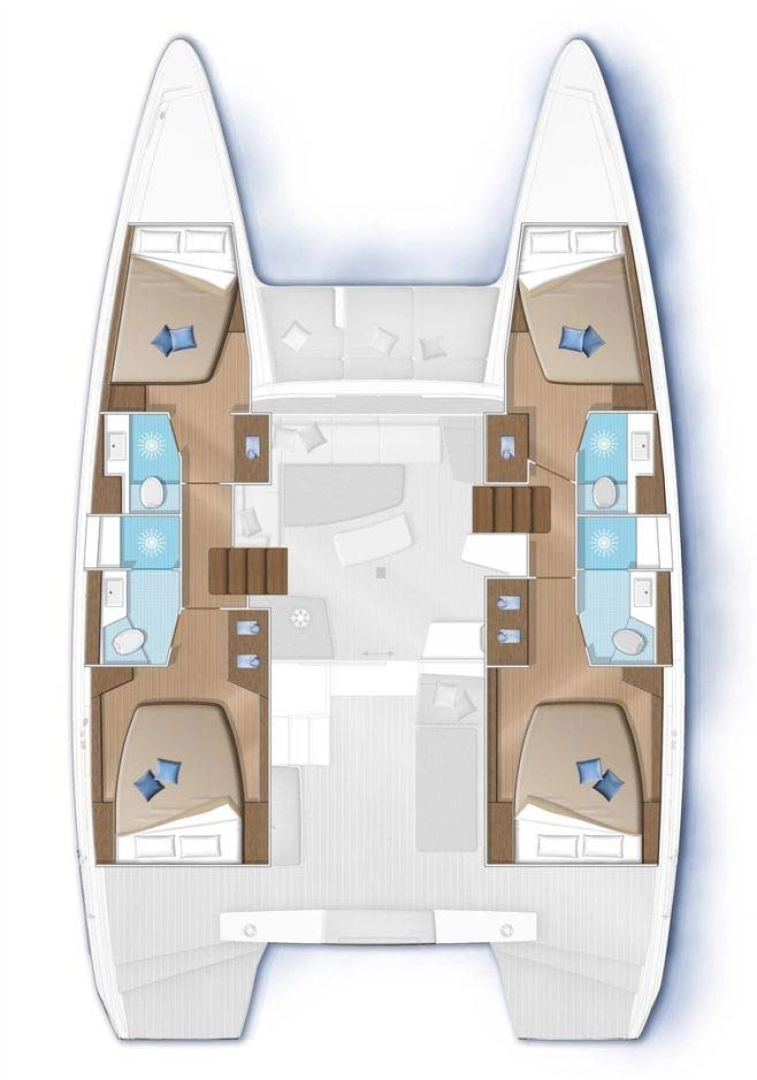 Verhuur Catamaran Lagoon met vaarbewijs