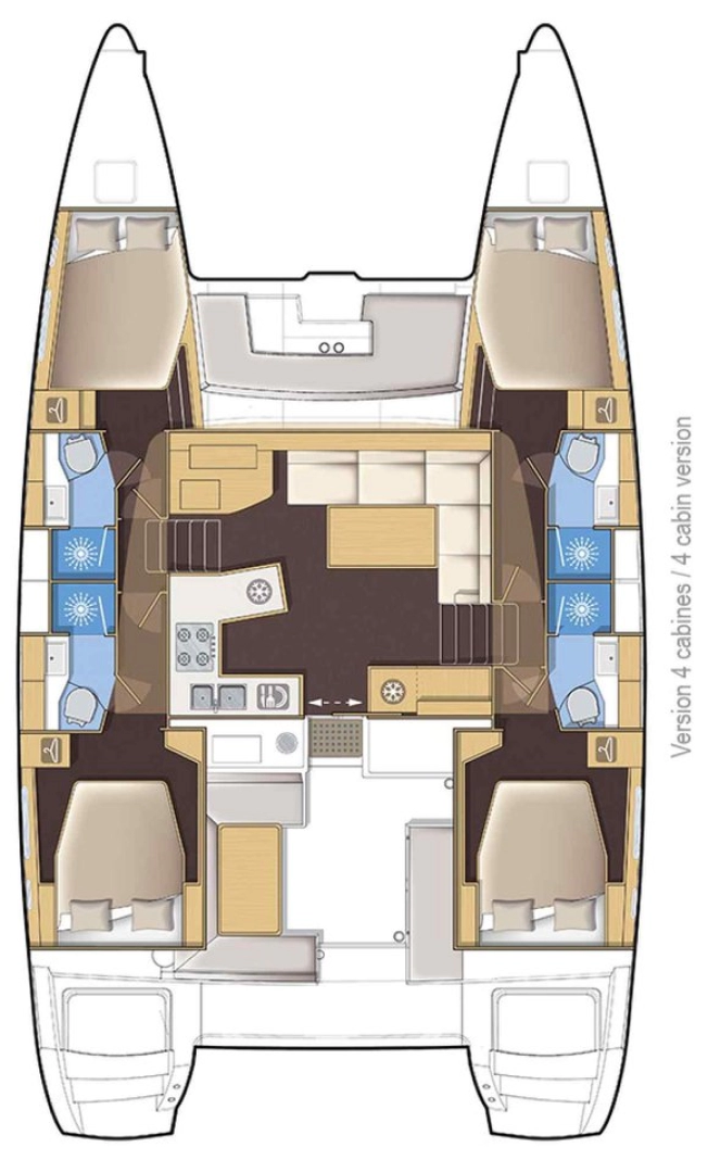 Verhuur Catamaran Lagoon met vaarbewijs