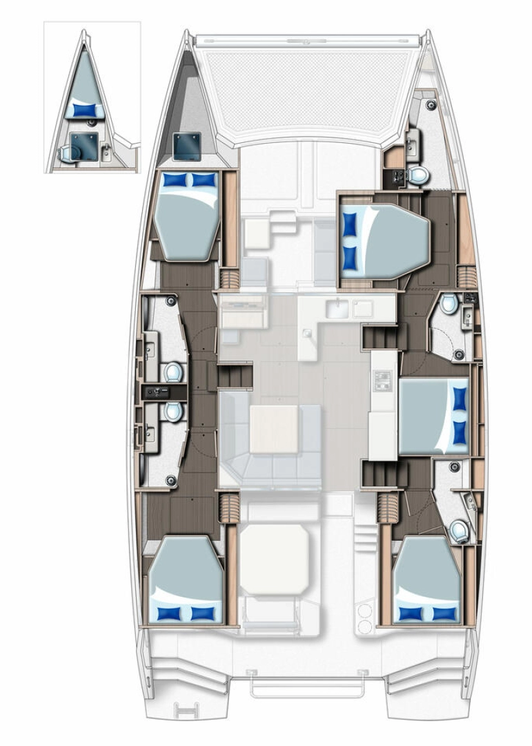 Verhuur Catamaran in Palma de Mallorca - Leopard Catamarans / Robertson & Caine Leopard 50 - 5 + 1 cab