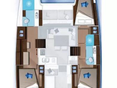 Verhuur Catamaran Lagoon met vaarbewijs