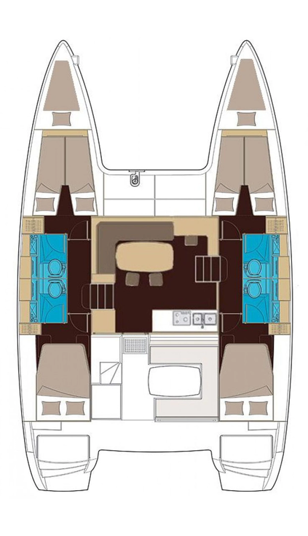 Verhuur Catamaran Lagoon met vaarbewijs