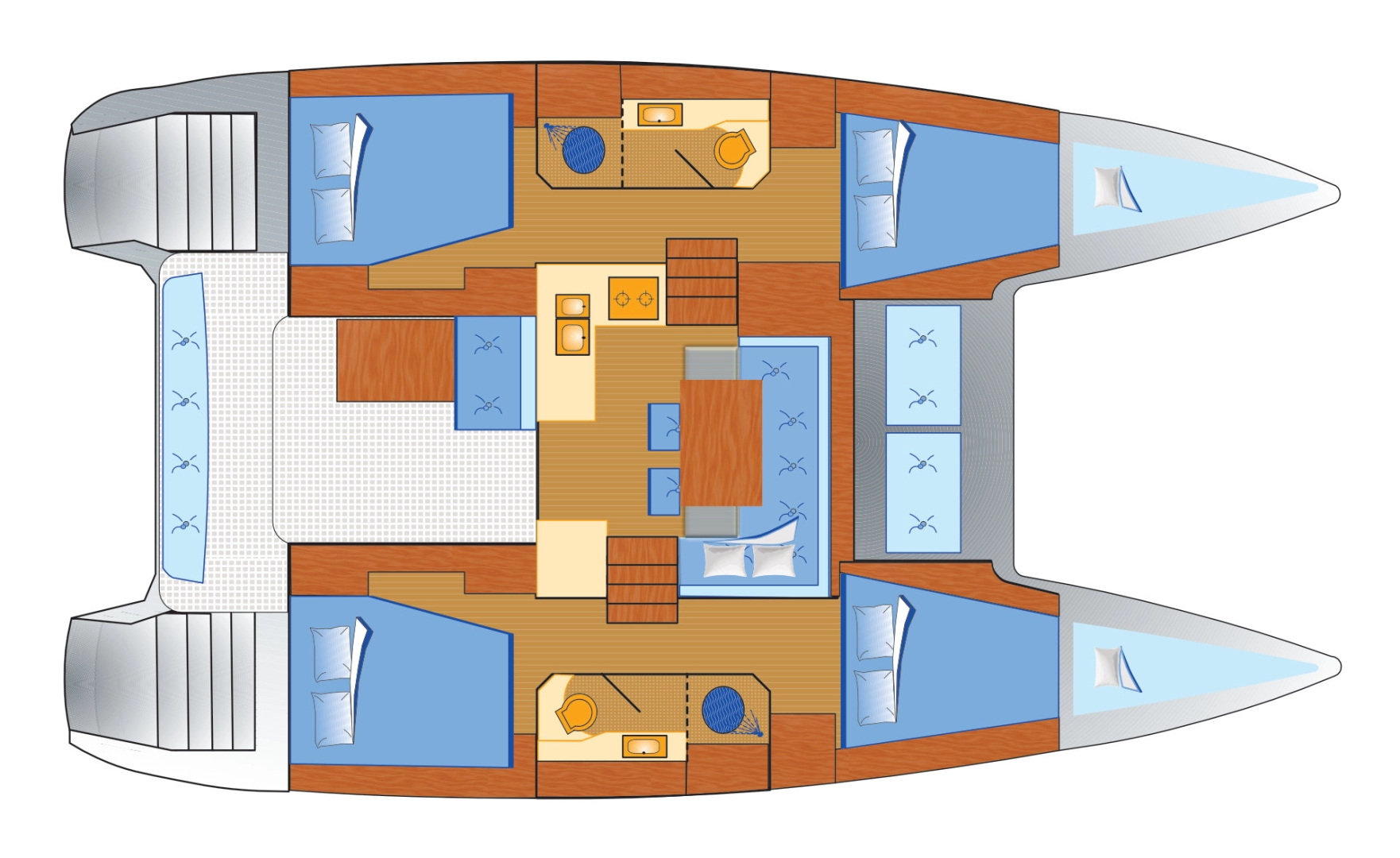 Verhuur Catamaran Lagoon met vaarbewijs