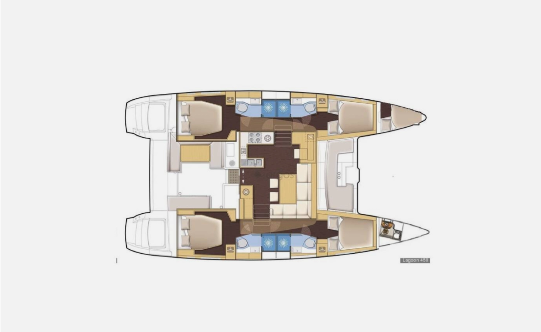 Verhuur Catamaran Lagoon met vaarbewijs