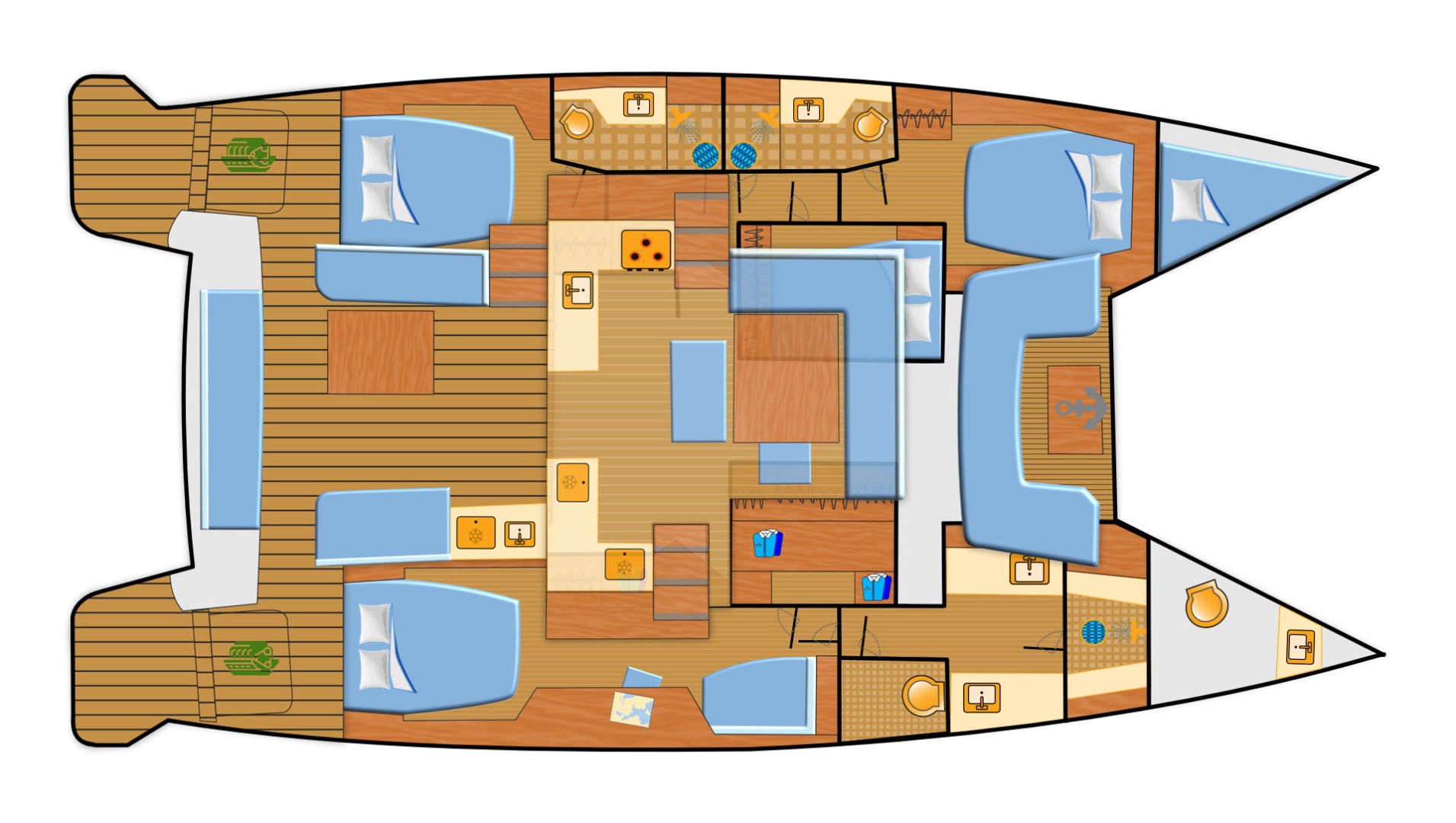 Verhuur Catamaran Lagoon met vaarbewijs