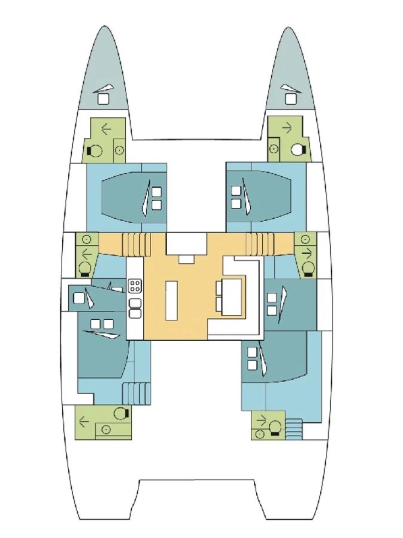 Verhuur Catamaran Lagoon met vaarbewijs