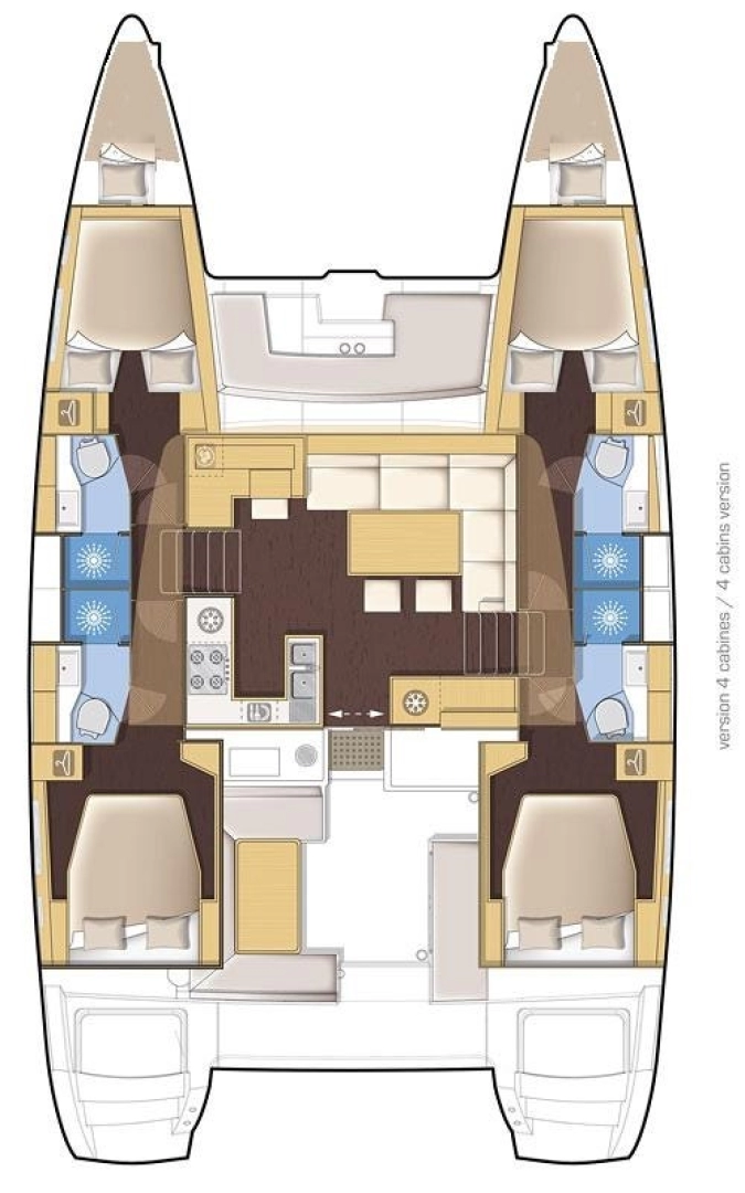 Verhuur Catamaran Lagoon met vaarbewijs