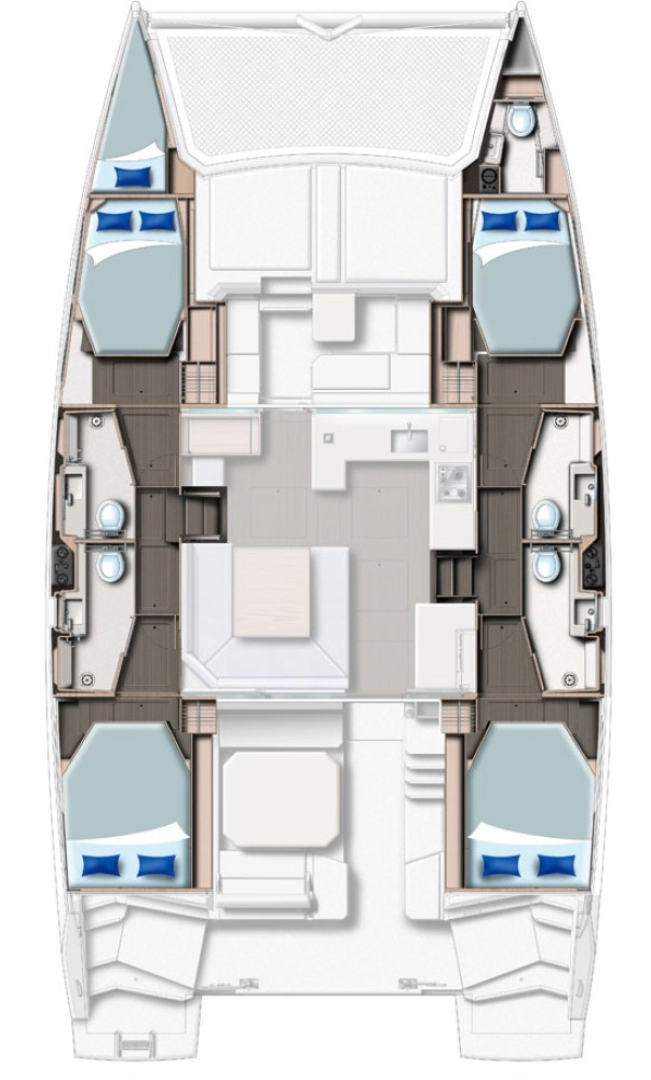 Verhuur Catamaran in South Malé Atoll - Leopard Catamarans / Robertson & Caine Leopard 45 - 3 + 1 cab.