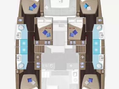 Verhuur Catamaran Lagoon met vaarbewijs