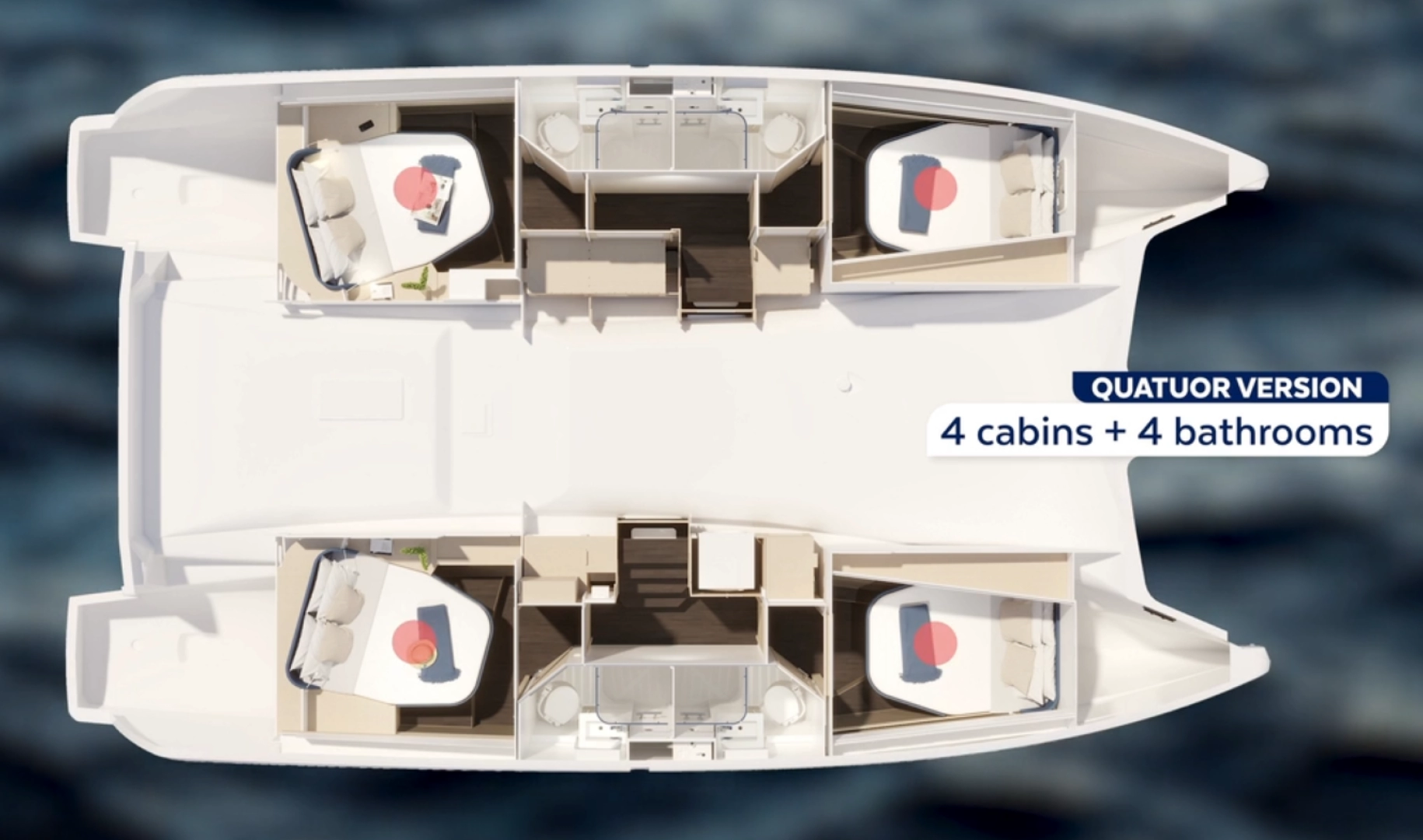 Verhuur Catamaran in Parham Town - Fountaine Pajot Fountaine Pajot FP 44 Quatuor - 4 cab.