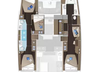 Verhuur Catamaran Lagoon met vaarbewijs