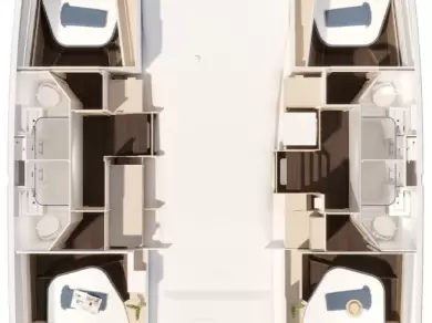 Huur een Fountaine Pajot Fountaine Pajot FP 44 Quatuor - 4 cab. in Trogir