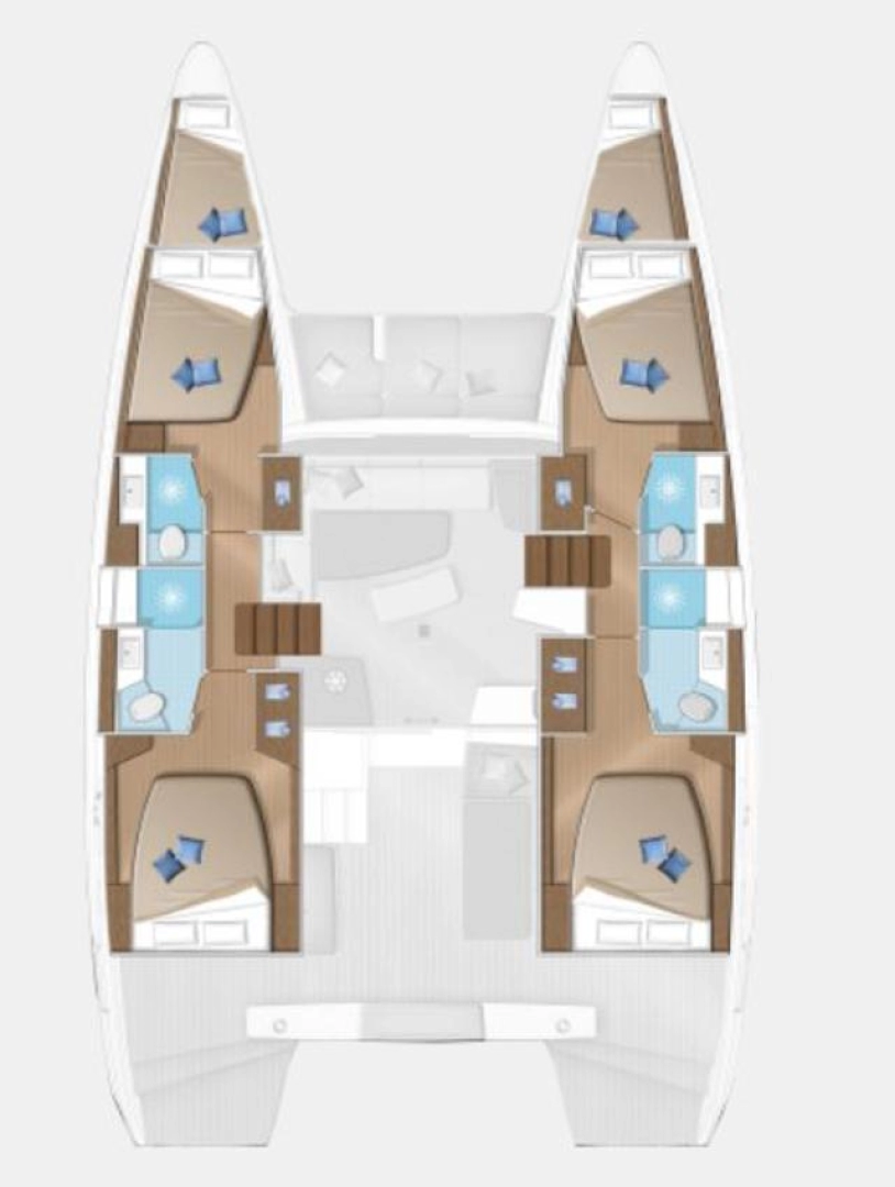 Verhuur Catamaran Lagoon met vaarbewijs