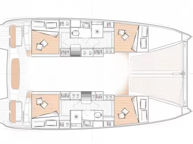 Verhuur Catamaran Excess met vaarbewijs