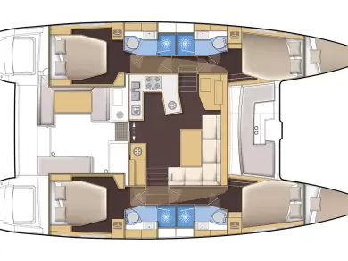 Verhuur Catamaran Lagoon met vaarbewijs
