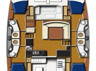 Bootverhuur Lefkáda goedkoop Leopard 48 - 4 + 1 cab.