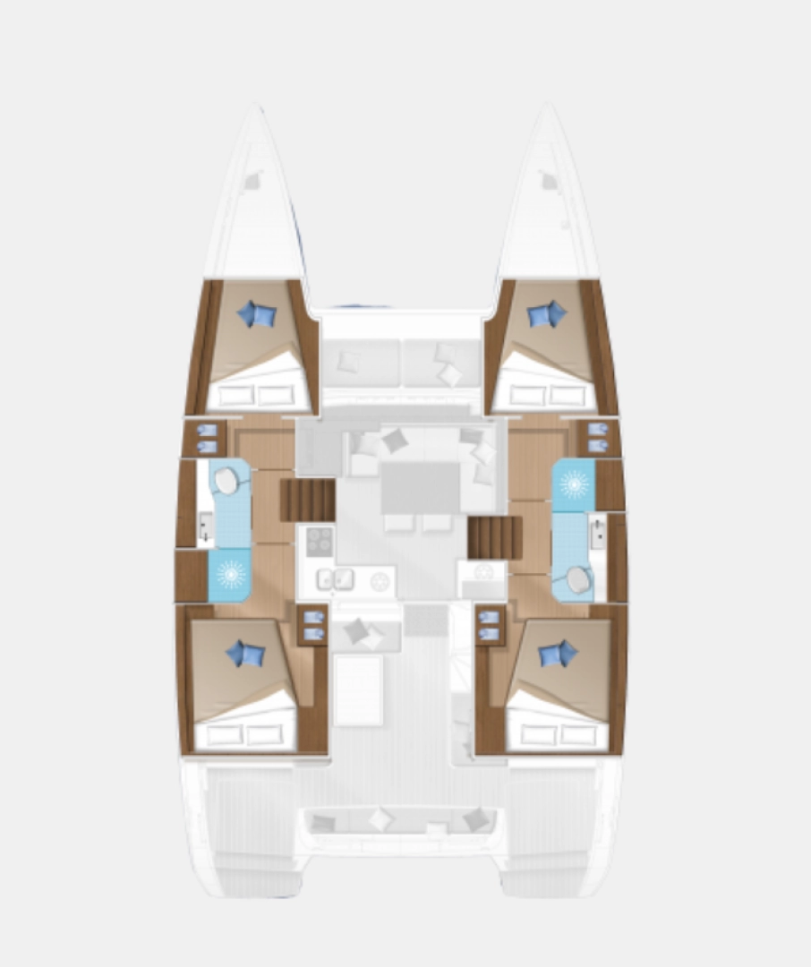 Verhuur Catamaran Lagoon met vaarbewijs