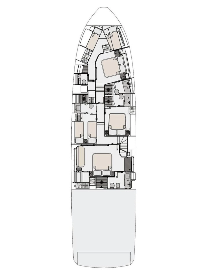 Huur een Azimut Azimut 78 Fly - 4 + 1 cab. in Podstrana