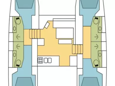Verhuur Catamaran Lagoon met vaarbewijs