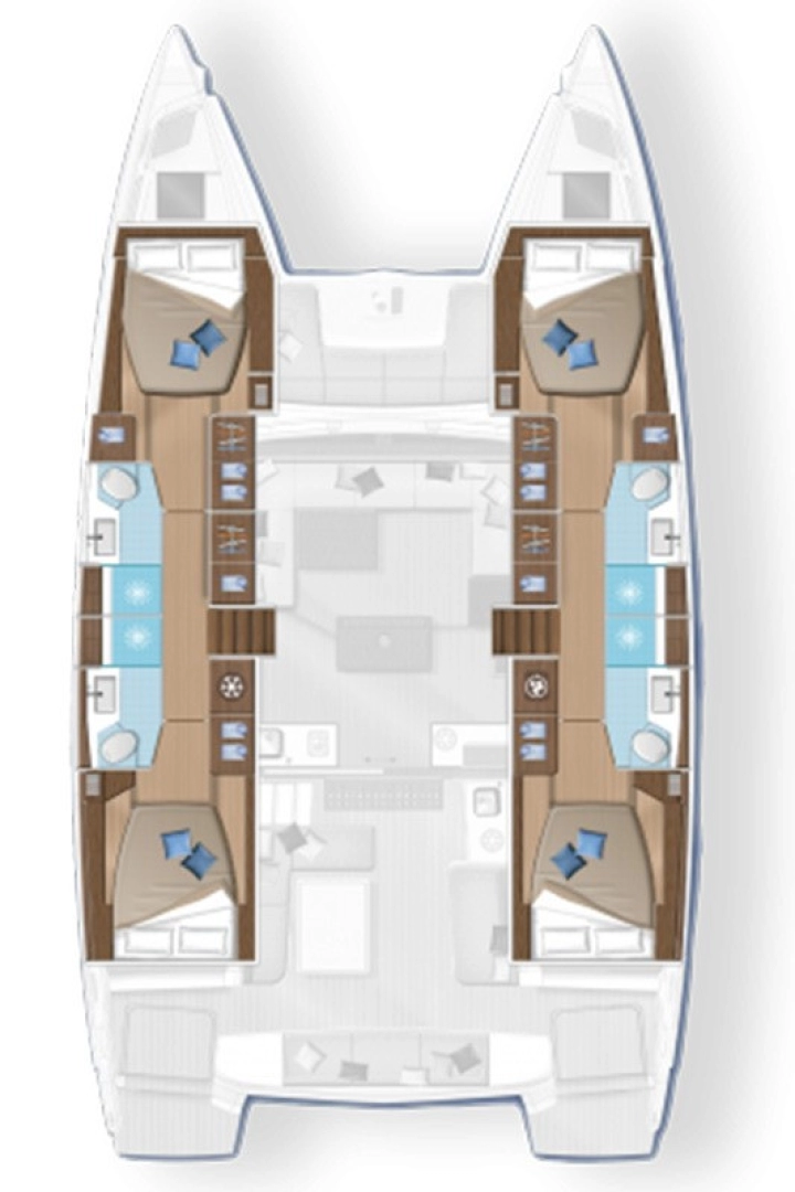 Verhuur Catamaran Lagoon met vaarbewijs