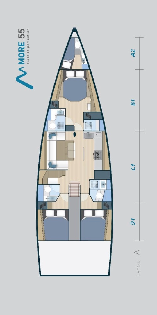 More Boats More 55 te huur van particulier of professional in Seget Donji