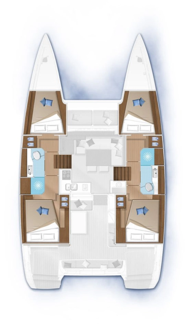 Verhuur Catamaran Lagoon met vaarbewijs