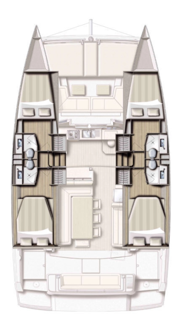 Verhuur Catamaran in Lefkáda - Bali Bali 4.1