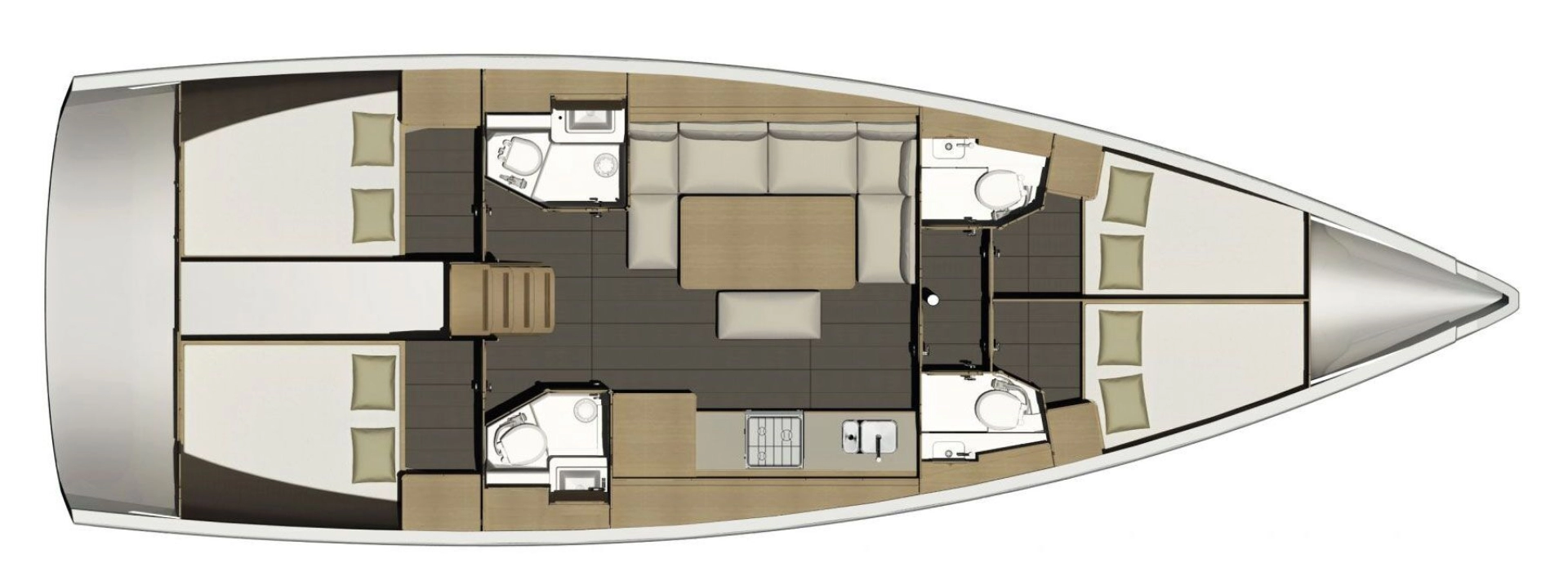 Verhuur Zeilboot in Lefkáda - Dufour Dufour 460 Grand Large