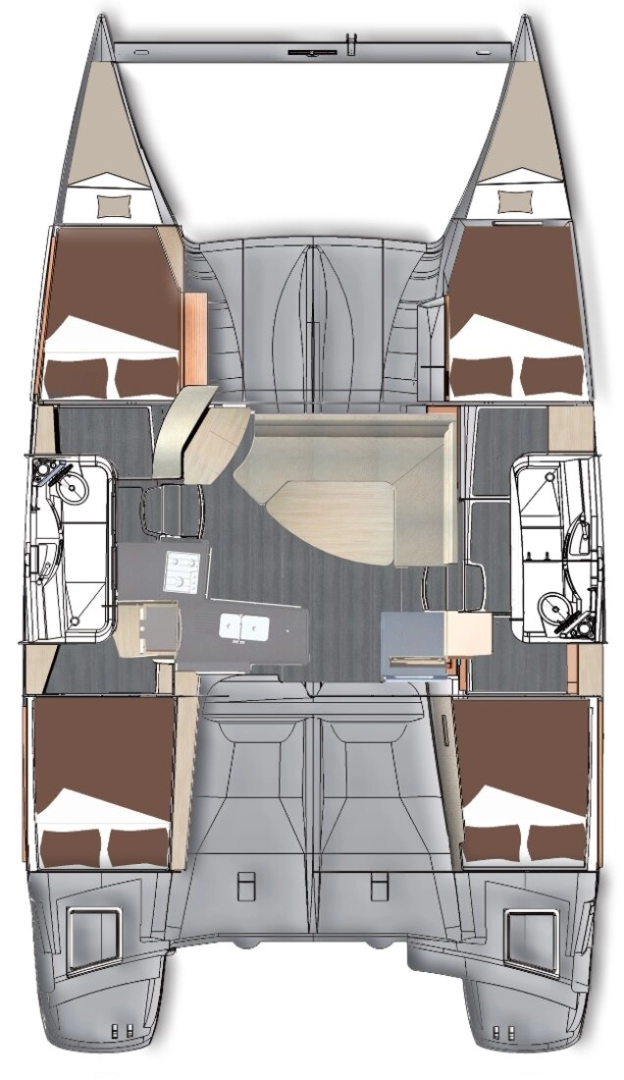 Verhuur Catamaran in Kaş - Fountaine Pajot Lipari 41