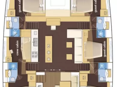 Verhuur Catamaran Lagoon met vaarbewijs