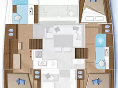 Verhuur Catamaran Lagoon met vaarbewijs