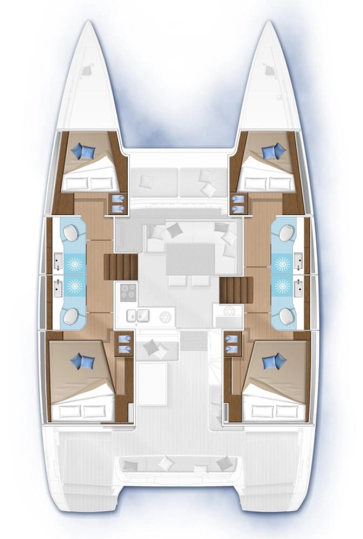 Verhuur Catamaran Lagoon met vaarbewijs