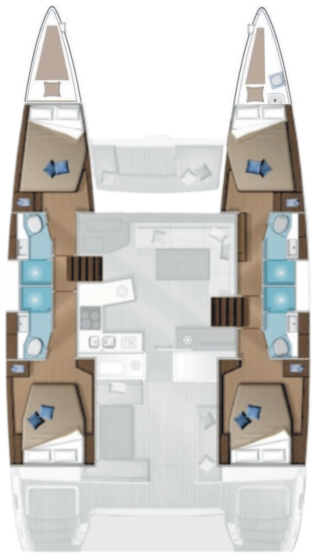 Verhuur Catamaran Lagoon met vaarbewijs