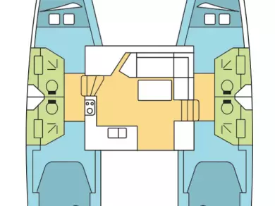 Huur een Fountaine Pajot Isla 40 in Lefkáda