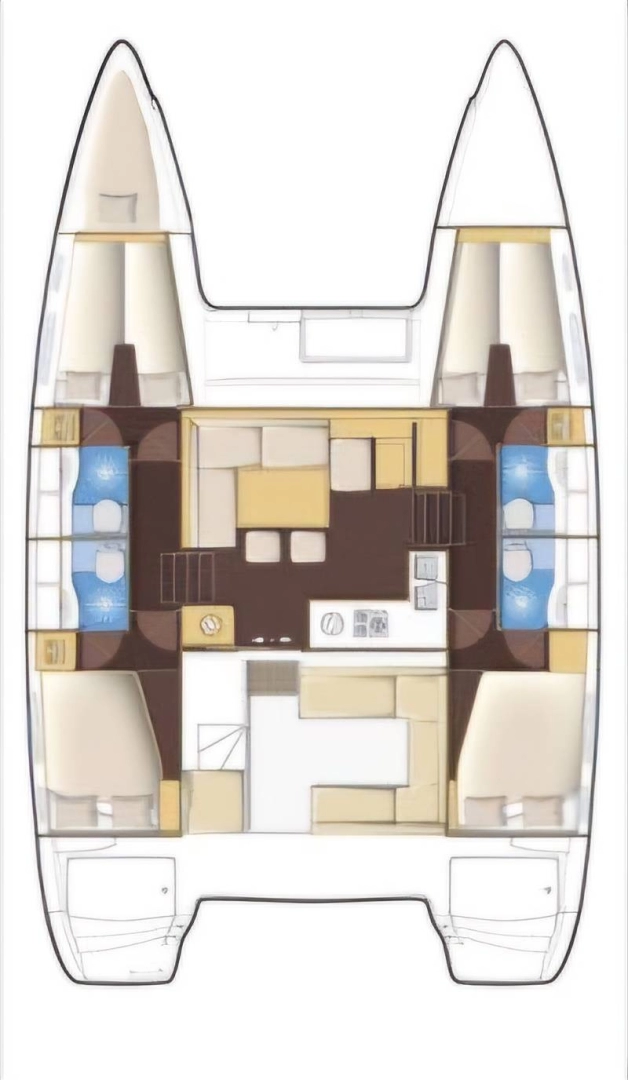 Verhuur Catamaran Lagoon met vaarbewijs