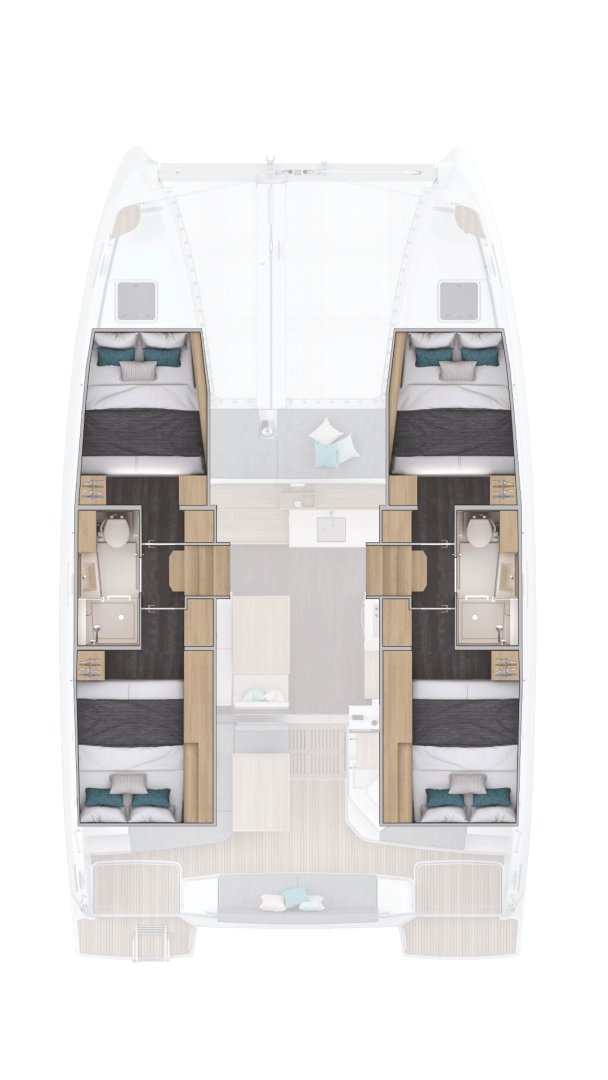 Verhuur Catamaran Lagoon met vaarbewijs