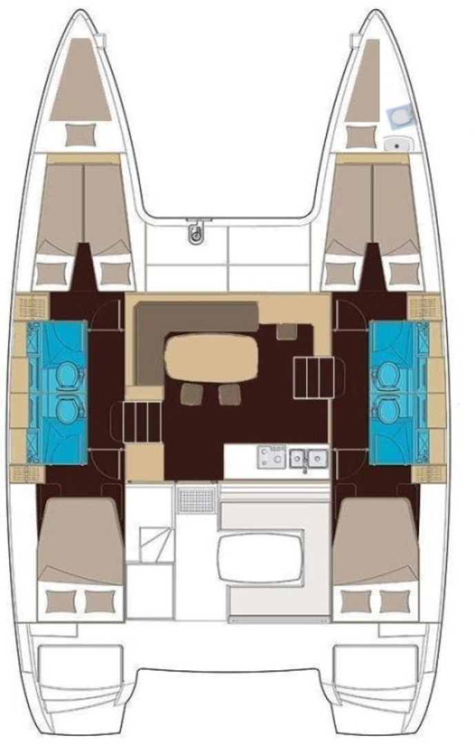 Verhuur Catamaran Lagoon met vaarbewijs