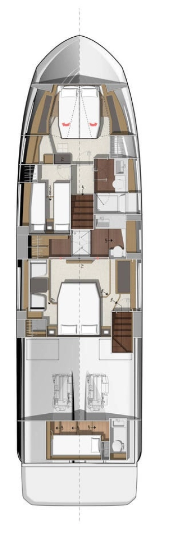 Bootverhuur Split goedkoop Prestige 520 Flybridge - 3 + 1 cab.