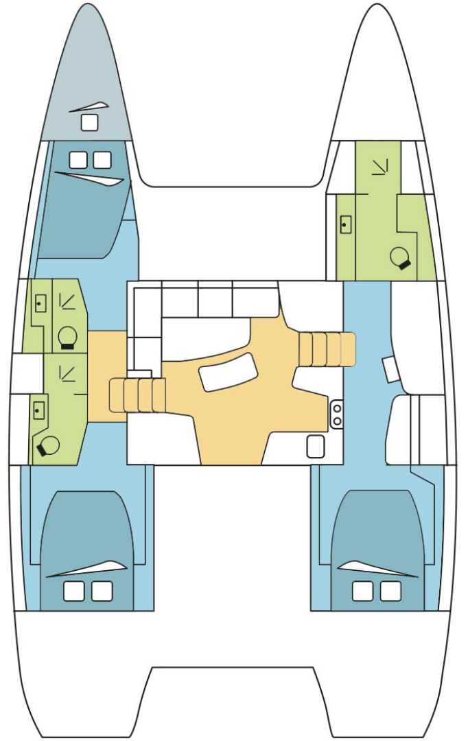Verhuur Catamaran Lagoon met vaarbewijs