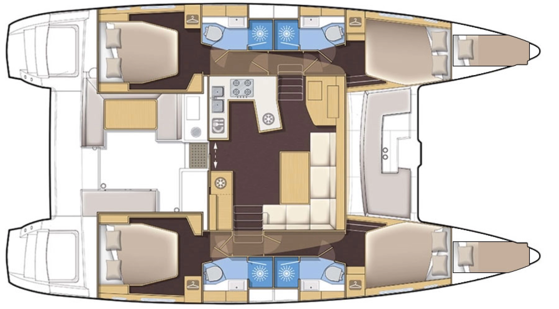 Verhuur Catamaran Lagoon met vaarbewijs
