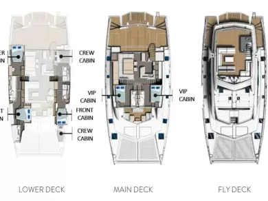 Verhuur Catamaran Leopard Catamarans / Robertson & Caine met vaarbewijs