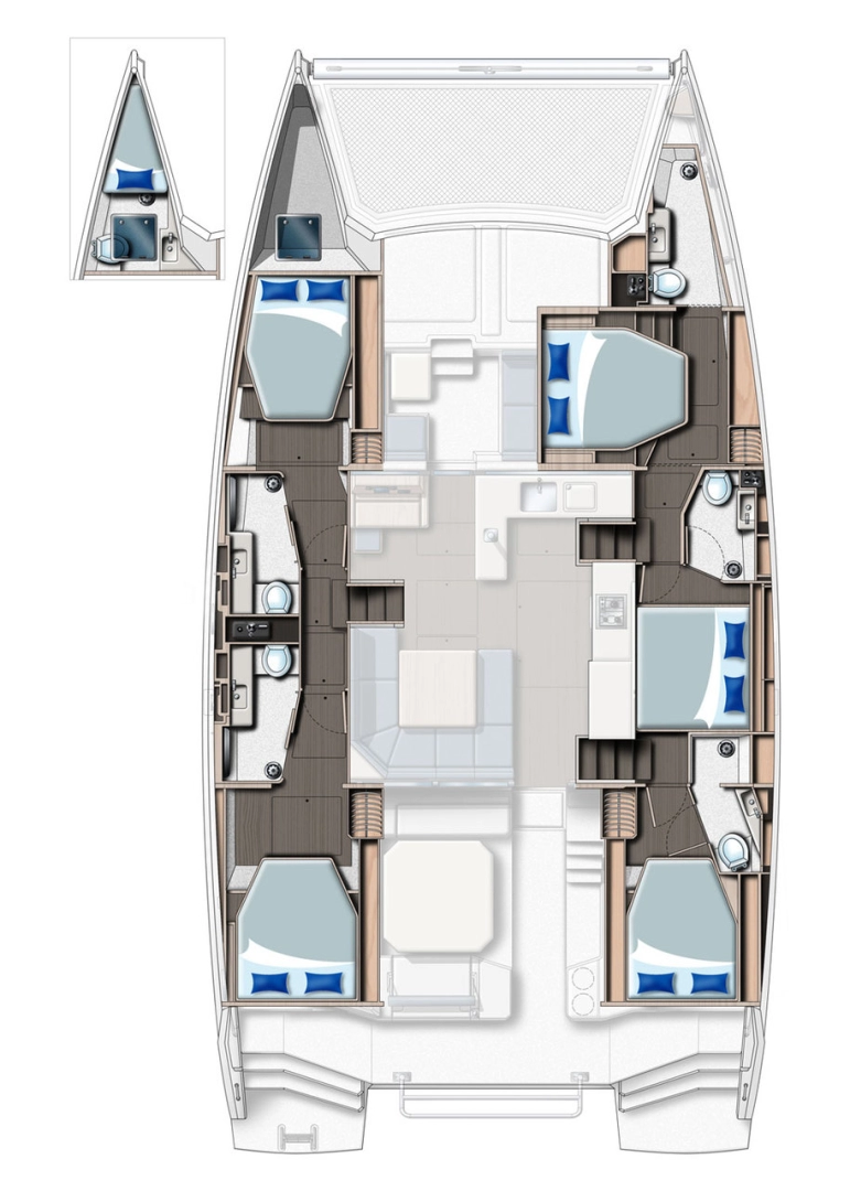 Bootverhuur Leopard Catamarans / Robertson & Caine Leopard 50 - 5 + 1 cab in Procida via SamBoat
