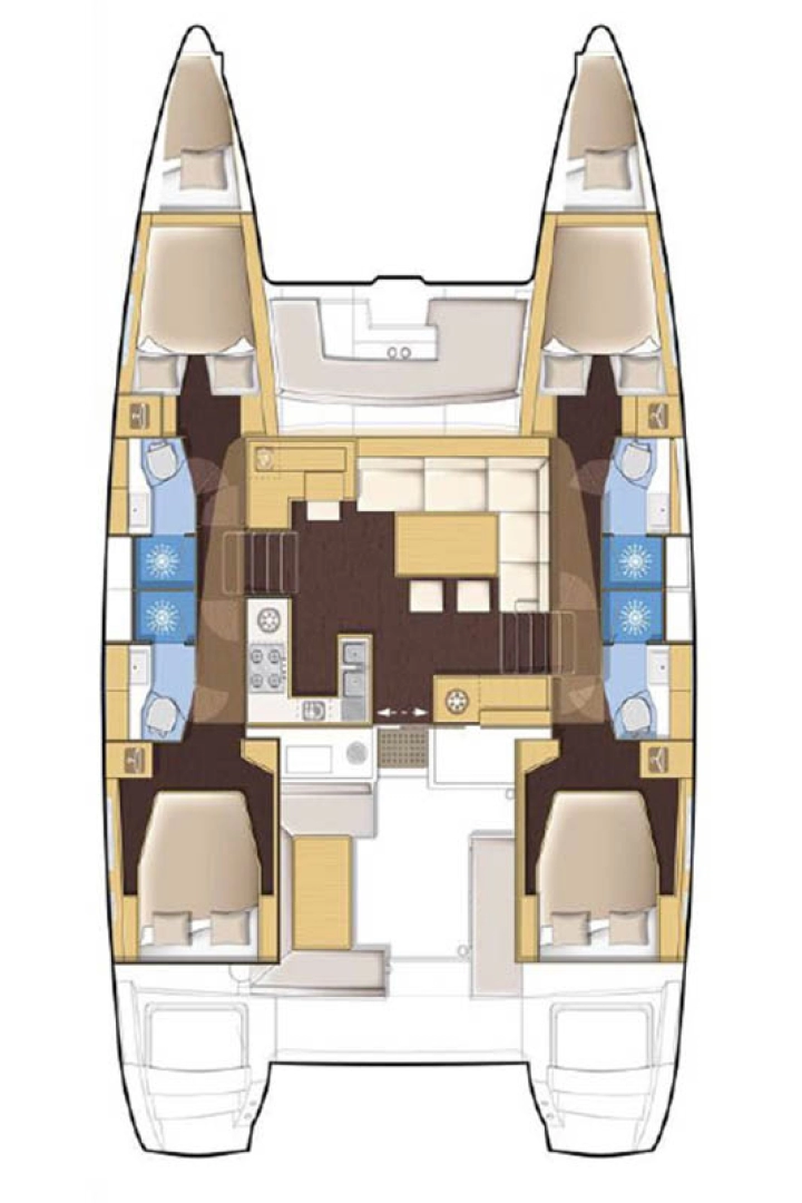 Verhuur Catamaran Lagoon met vaarbewijs