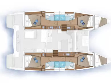 Verhuur Catamaran Lagoon met vaarbewijs