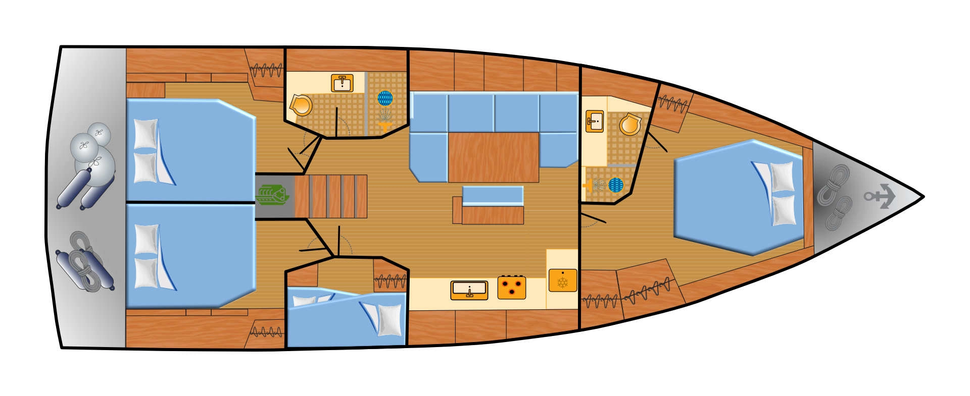 Verhuur Zeilboot in Punat - Hanse Hanse 460