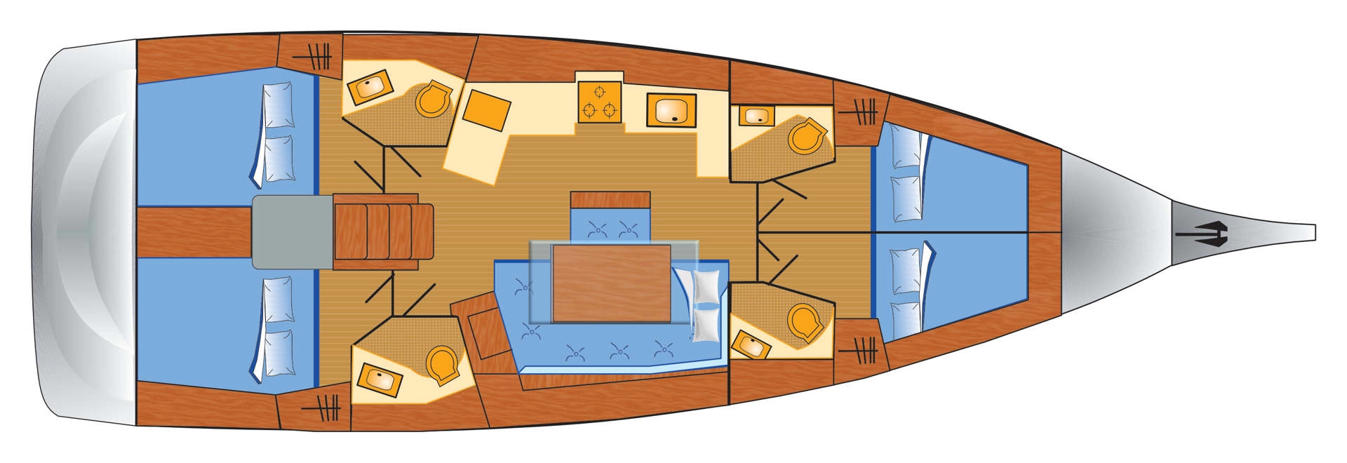 Huur een Bénéteau Oceanis 46.1 in Pula
