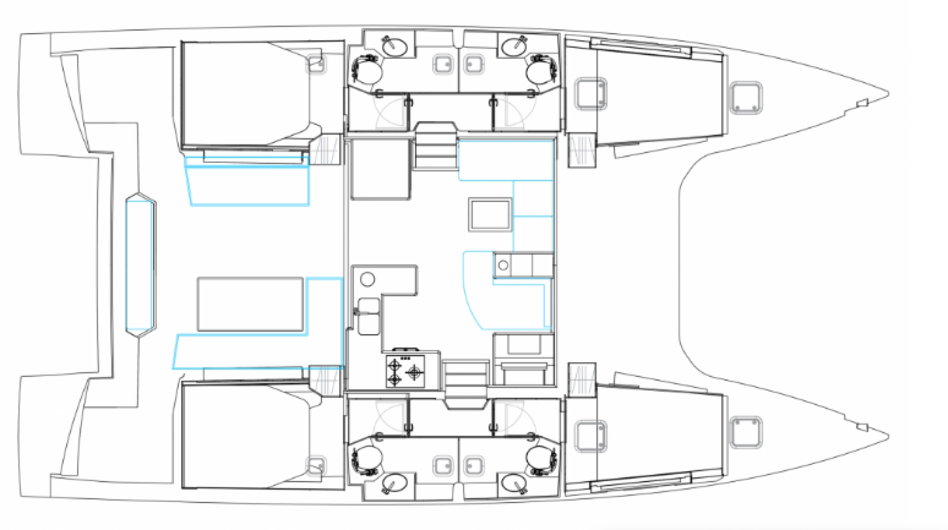 Huur een Bavaria Nautitech 47 Power - 4 + 2 cab. in Lefkáda