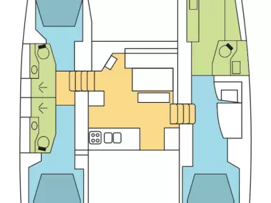 Verhuur Catamaran Lagoon met vaarbewijs